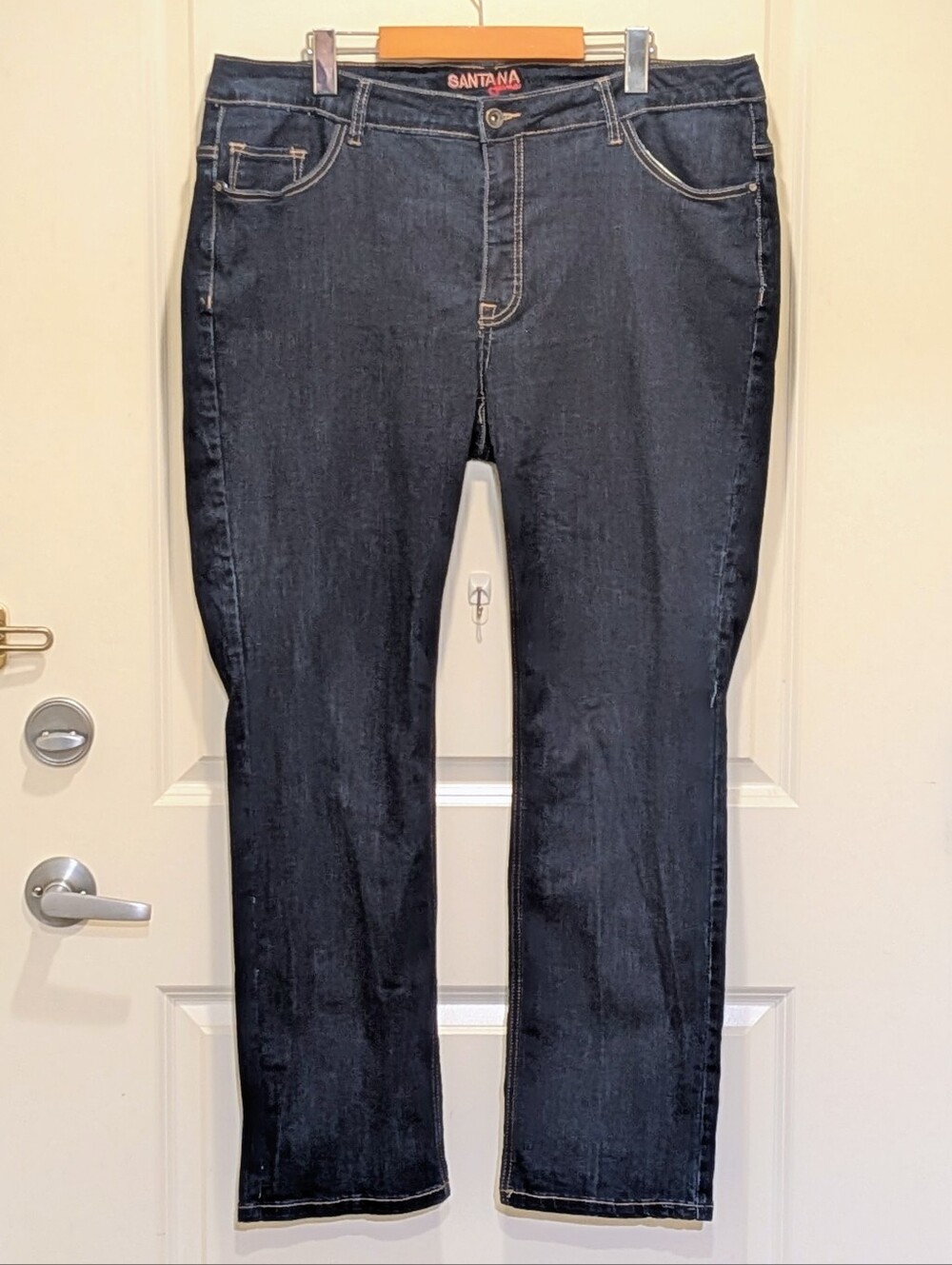 EUC Santana Jeans 18 Dark Wash Cotton Blend Straight Leg Stretch Jeans